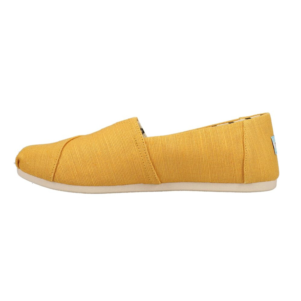 TOMS Womens Alpargata Canvas Slip On Flats Casual - Yellow - Size 9 B