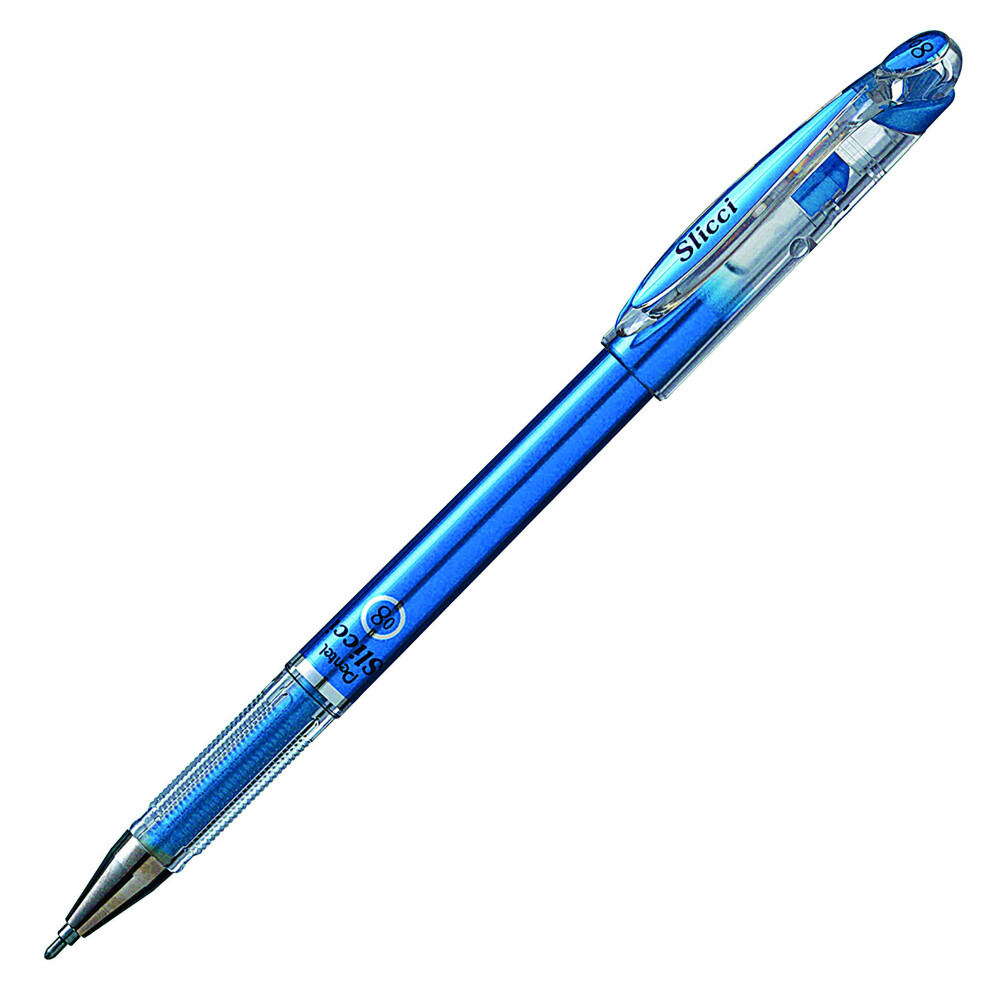 Pentel Arts Slicci Metallic 0.8 mm Needle Tip Gel Pen  Metallic Blue I