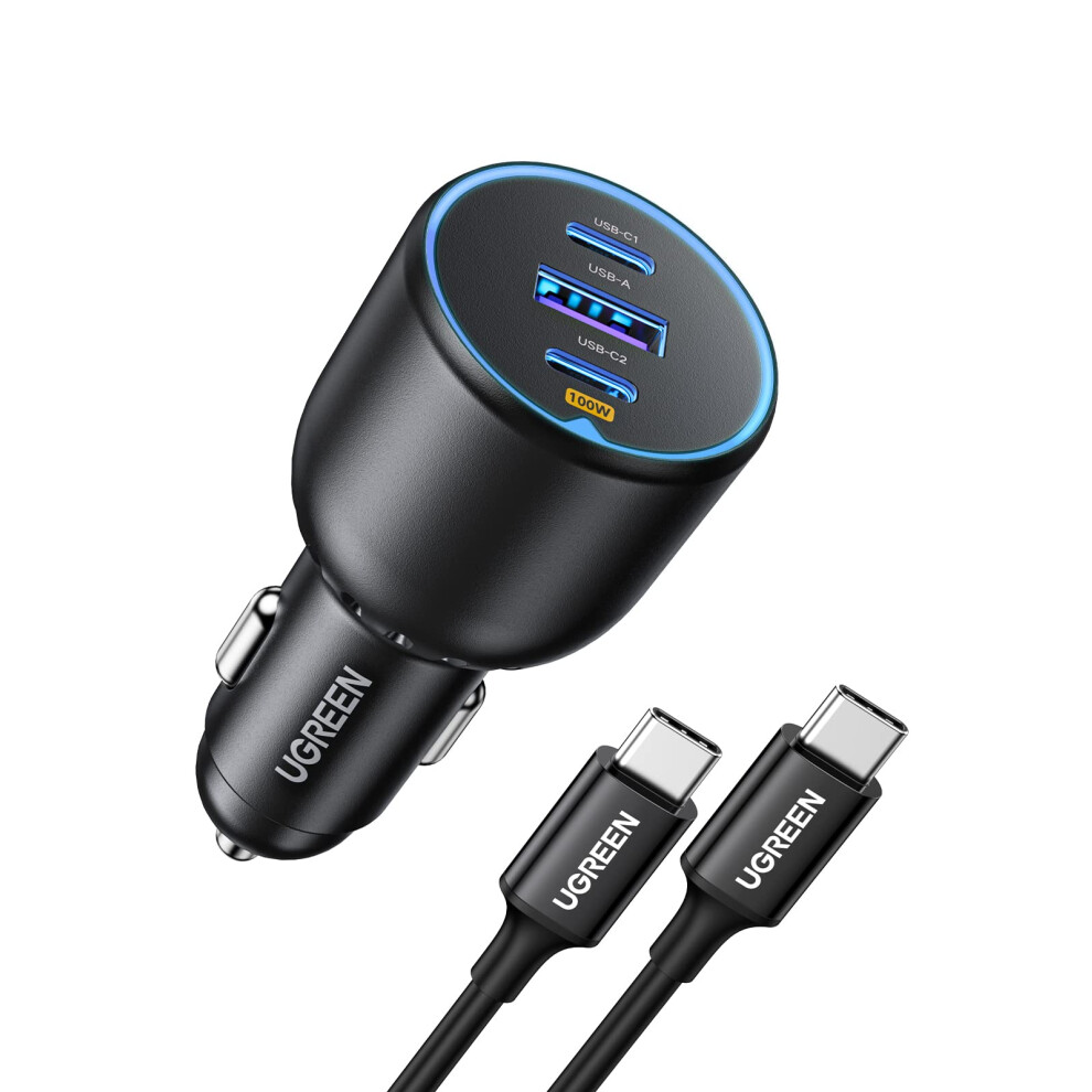 Ugreen Uk Ugreen 130W Pd Car Charger 3 Ports With 100W Usb-C Cable - Image 3