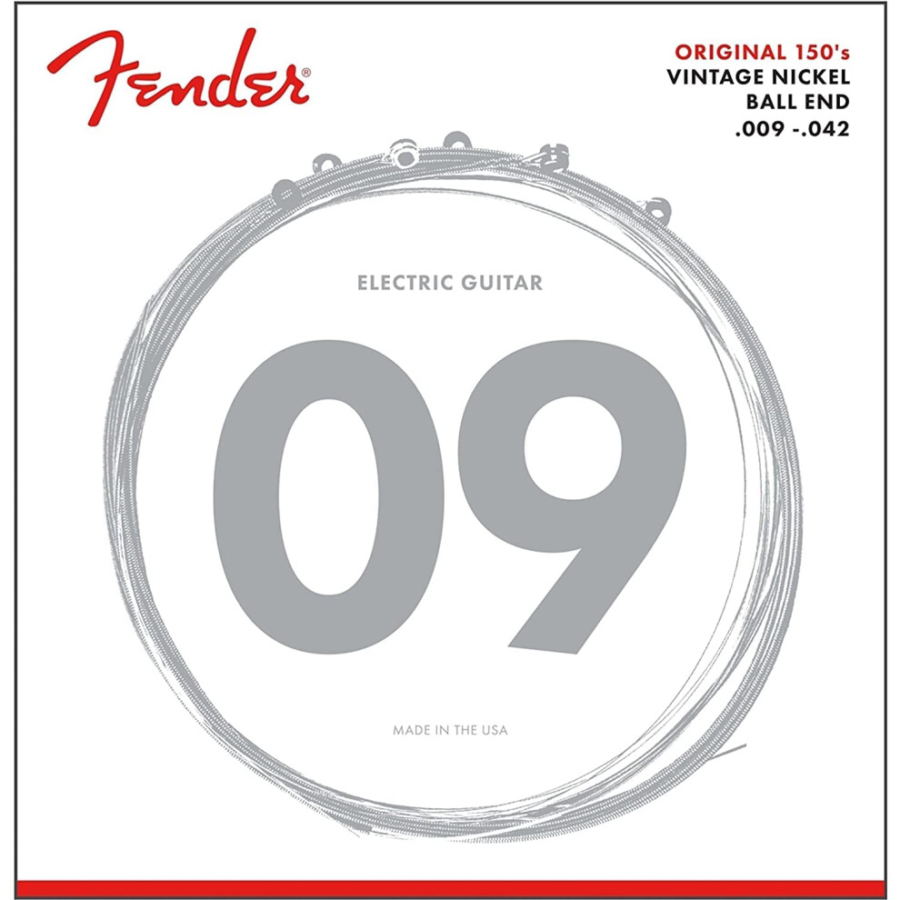 Fender Original 150 Electric guitar Strings  Pure Nickel Wound  Ball E