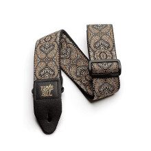 Ernie Ball Jacquard Gitarrengurt Gold & Schwarz Paisley (P04163)