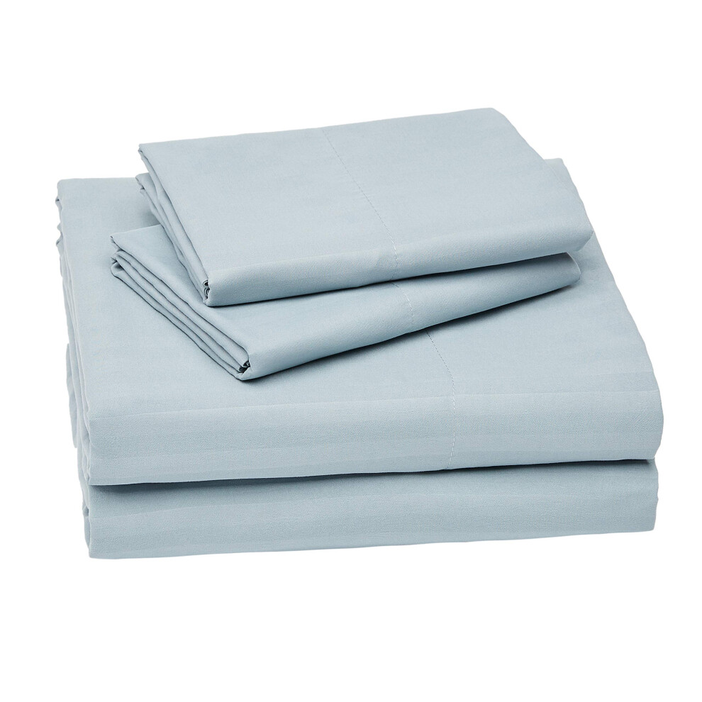 Amazon Basics Deluxe Microfiber Striped 3-Piece Sheet Set 4 pcs  Spa B