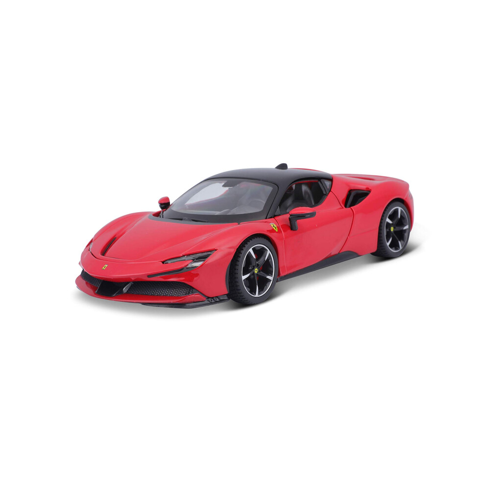 Bburago Rot/Schwarz Miniaturen Montiert - Ferrari Sf90 Und 1/24 Burago - Bild 7