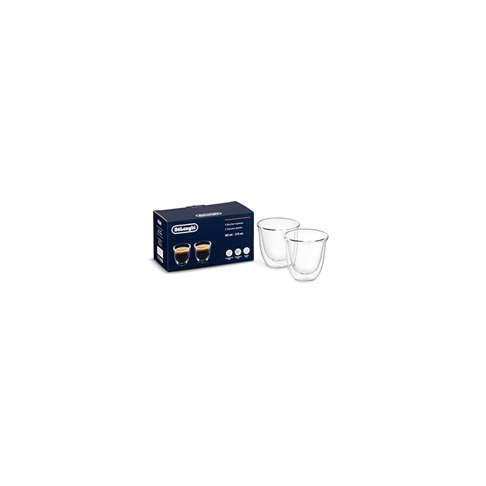 De'Longhi DeLonghi Double Walled Thermo Espresso Glasses  Set of 2  Re