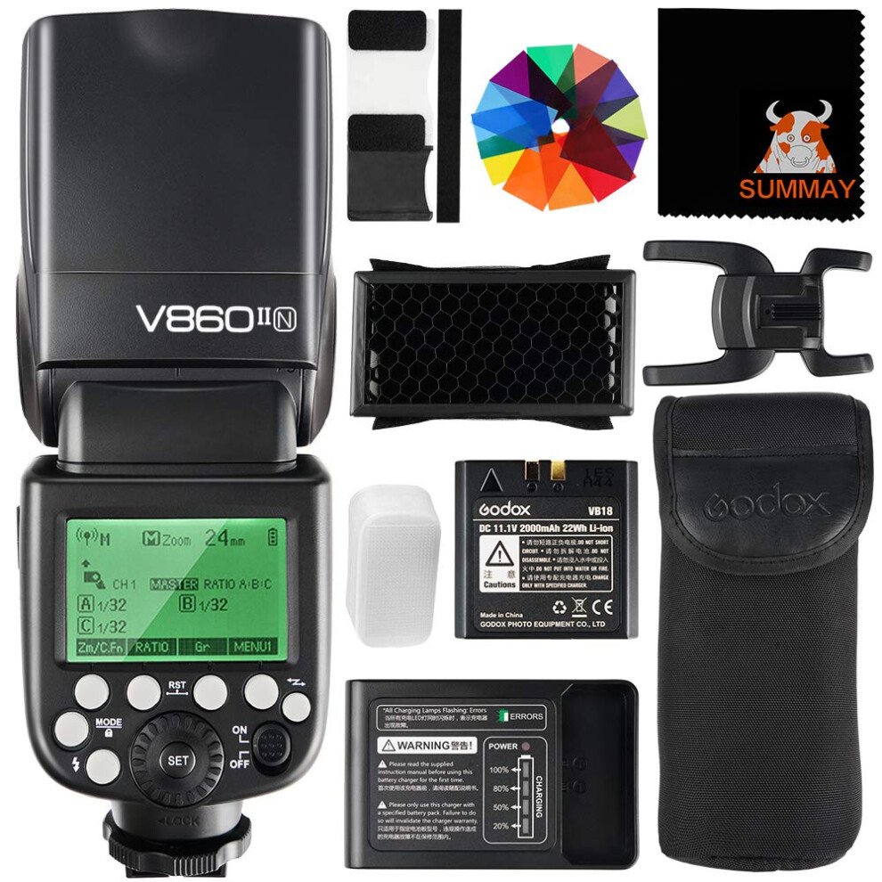 GODOX V860II-N TTL Flash 1/8000s High-Speed Sync GN60 Camera Flash Spe