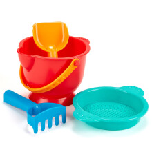 Hape Beach Basics Sand Toy Set 18+ Months Including Bucket Sifter Ra