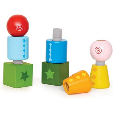 Hape Twist and Turnables Wooden Building Block Learning Set