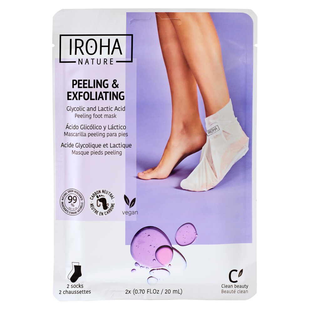 Iroha Nature - Peeling & Exfoliation Masks Socks With Glycolic Acid