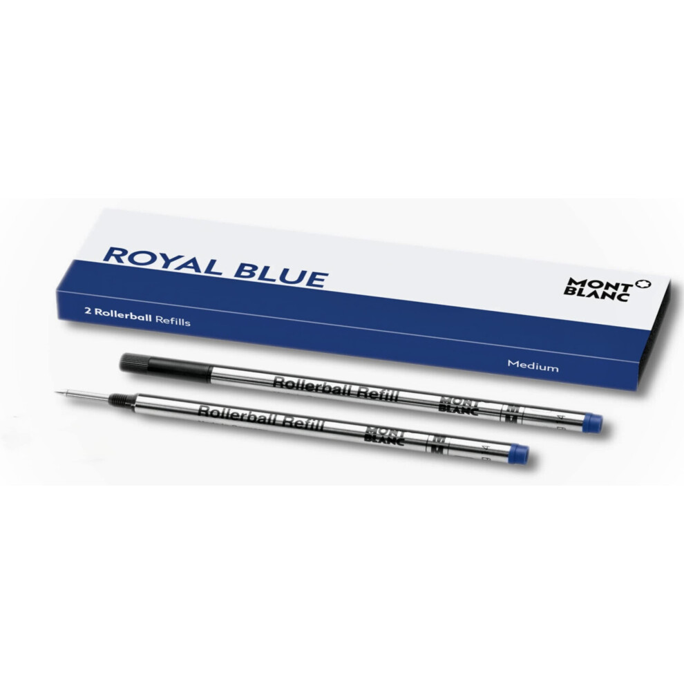 Montblanc Rollerball Refills (M) Royal Blue 124504 - Quick-Drying Pen