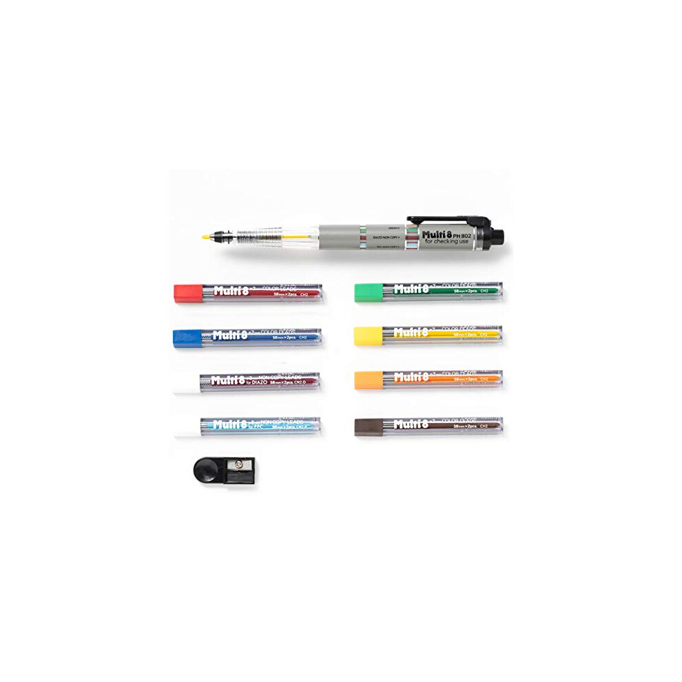 Pentel Pencil Lead Holder and Lead Set  Multi 8 Set (PH802ST)