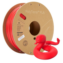 POLYMAKER - Filamento PLA per stampante 3D - PolyTerra - 1.75mm - 1Kg - Rosso Lava