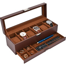 ProCase Watch Box Organizer for Men 6 Slot Watch Display Case with Dr