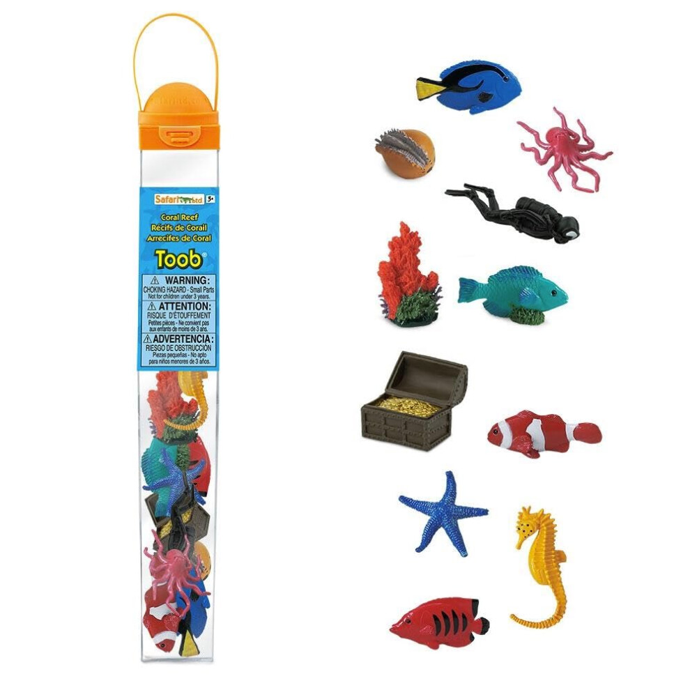 Safari Ltd.  Coral Reef - 11 Pieces  TOOBs Collection  Miniature Toy F