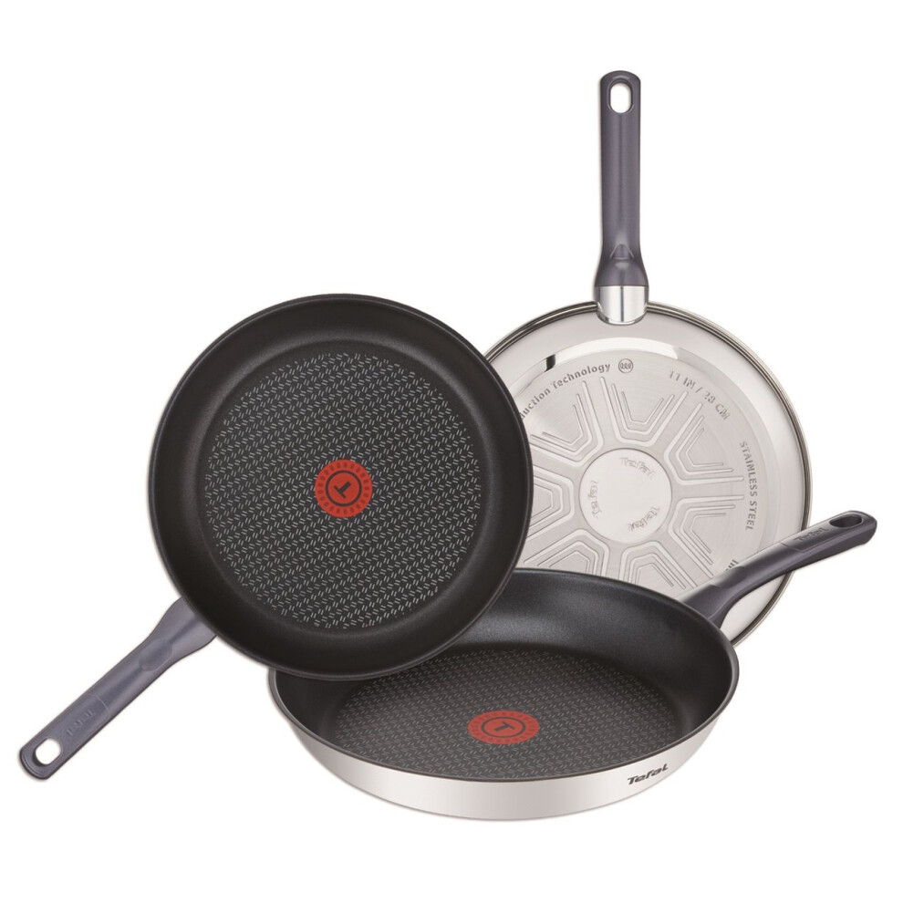 Tefal Set of 3Cook sartenes-Daily 20-24-26cm  Aluminium  Black  26cm