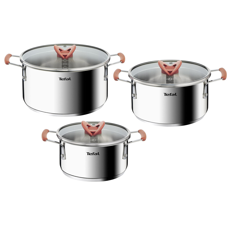 Tefal OPTI'SPACE G720S674 Set of 6 Stewpots 18/20/24 cm + Lid  Stackab