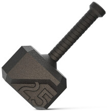 Tribe WOD 25lb Hammer Kettlebell - Heavy-Duty Thor Hammer Weight - Cro
