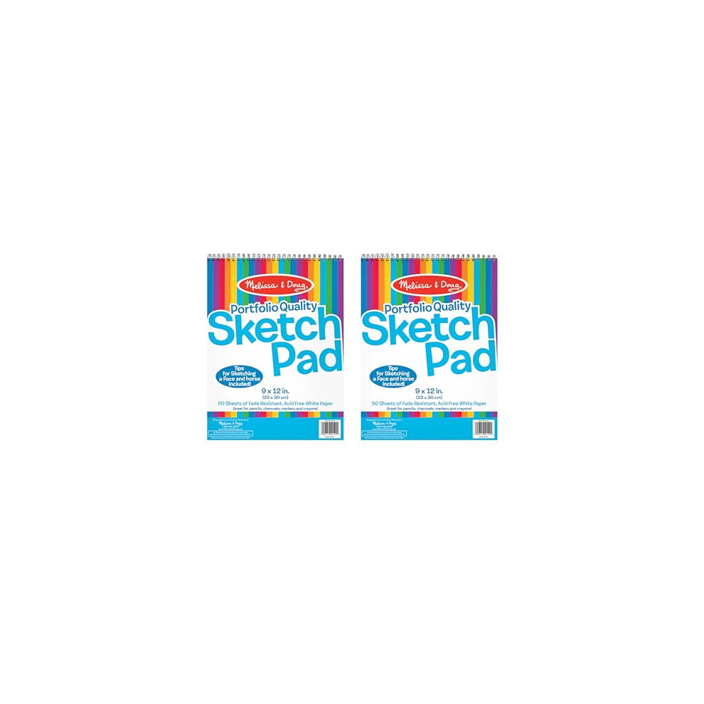 Melissa & Doug Sketch Pad (9 x 12 inches) - 50 Sheets  2-Pack - Kids D