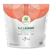 Grab Green, Capsules de Lessive en Poudre 3 en 1, Gardénia, 132 Charges, 4 lb 10,4 oz (2 112 g)