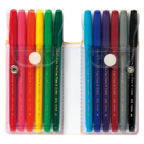 Pentel Pentel Arts Χρωματική Μπάλσα, Σετ 12 Χρωμάτων (S360-12) 2