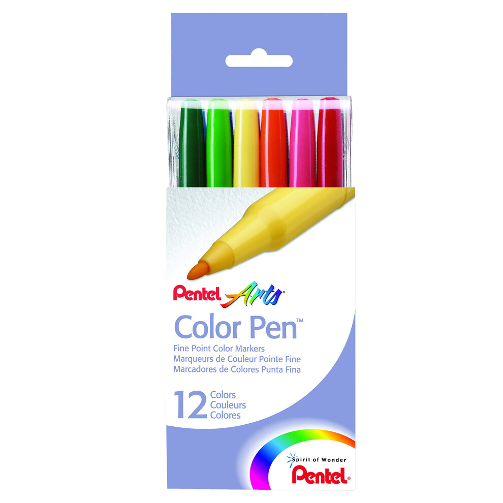 Pentel Arts Color Pen  12-Color Set (S360-12)