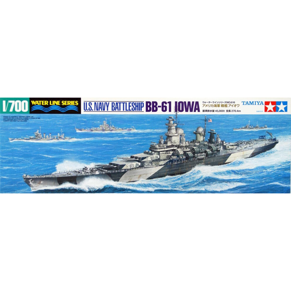 Tamiya 300031616 WL US War Military Kit 1: 700 Battleship Iowa Bb 61