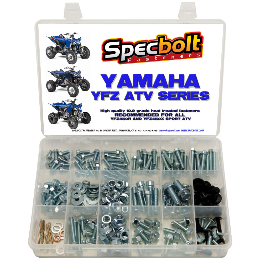 Specbolt Fasteners 250pc Premier-Pack Bolt Kit: Yamaha - YFZ 450 YFZ45