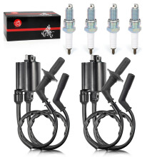 MOTO1988 Pack de Bobina de Encendido y Bujía + Tapón Para Honda VT1100 Shadow 1100 1987-2007