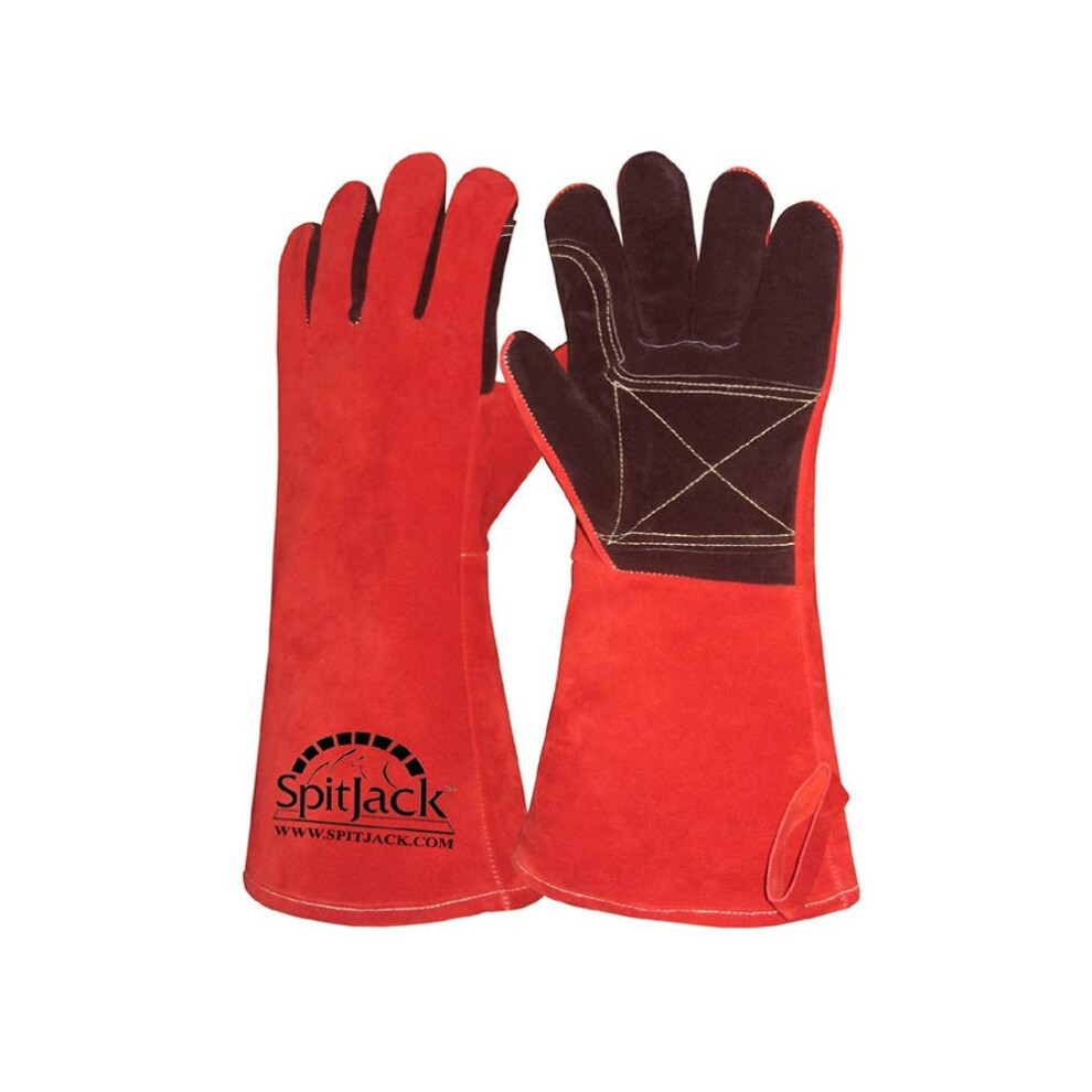 Photos - Safety Equipment SpitJack Heat Resistant Fire Protection Fireplace Gloves for Grill, Welding, BBQ Cooking, Wood Stove, Oven, and Kitchen GL10