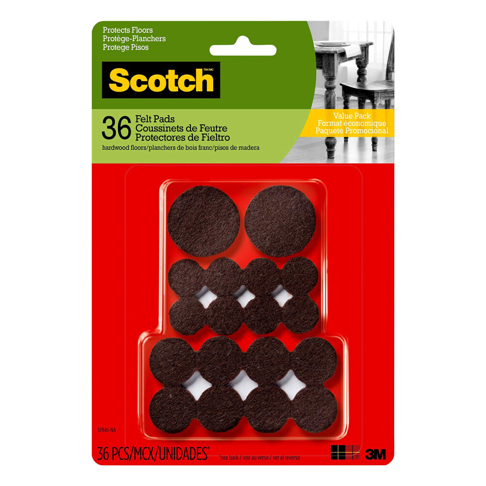 Scotch Felt Pads  Felt Furniture Pads for Protecting Hardwood Floors