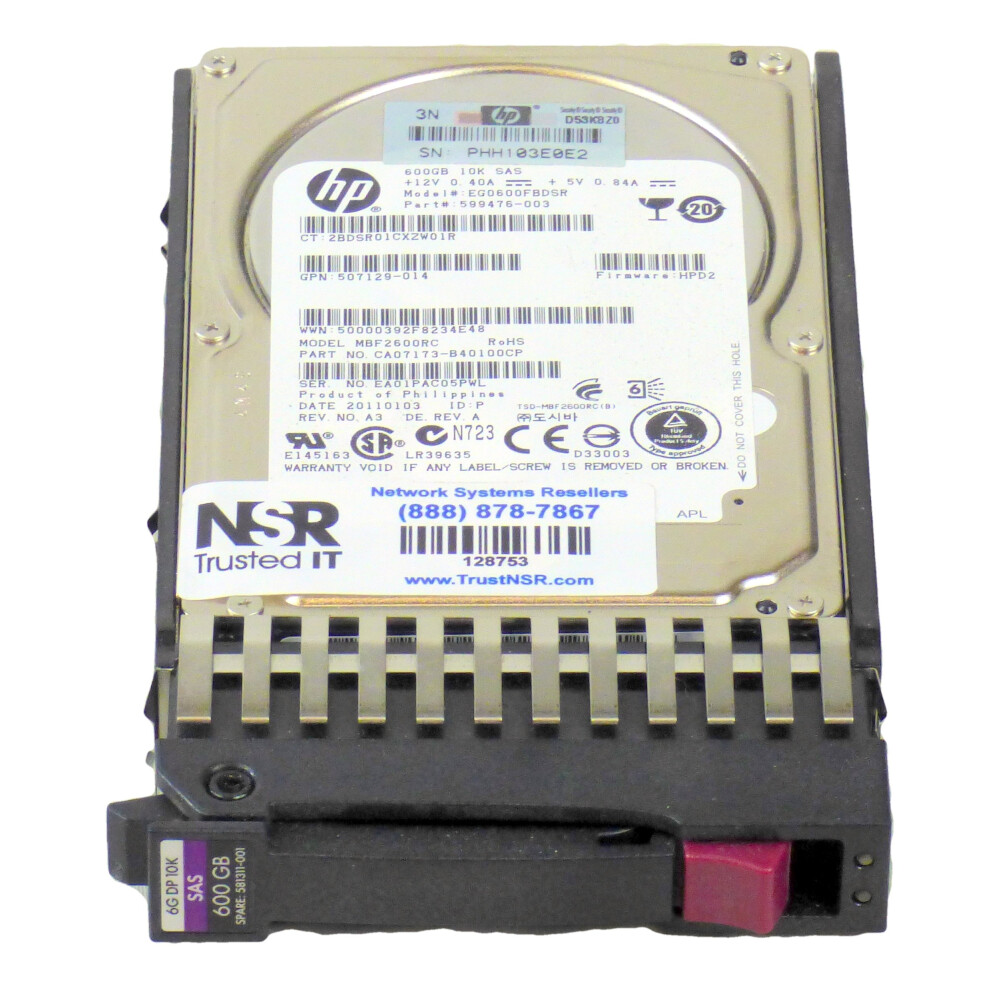 581311-001| HP 600GB 10K RPM SAS 2.5 by HP