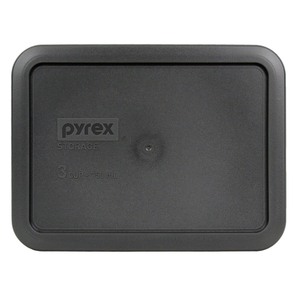 Pyrex 7210-PC Rectangle 3 Cup Charcoal Grey Storage Lid for Glass Dish