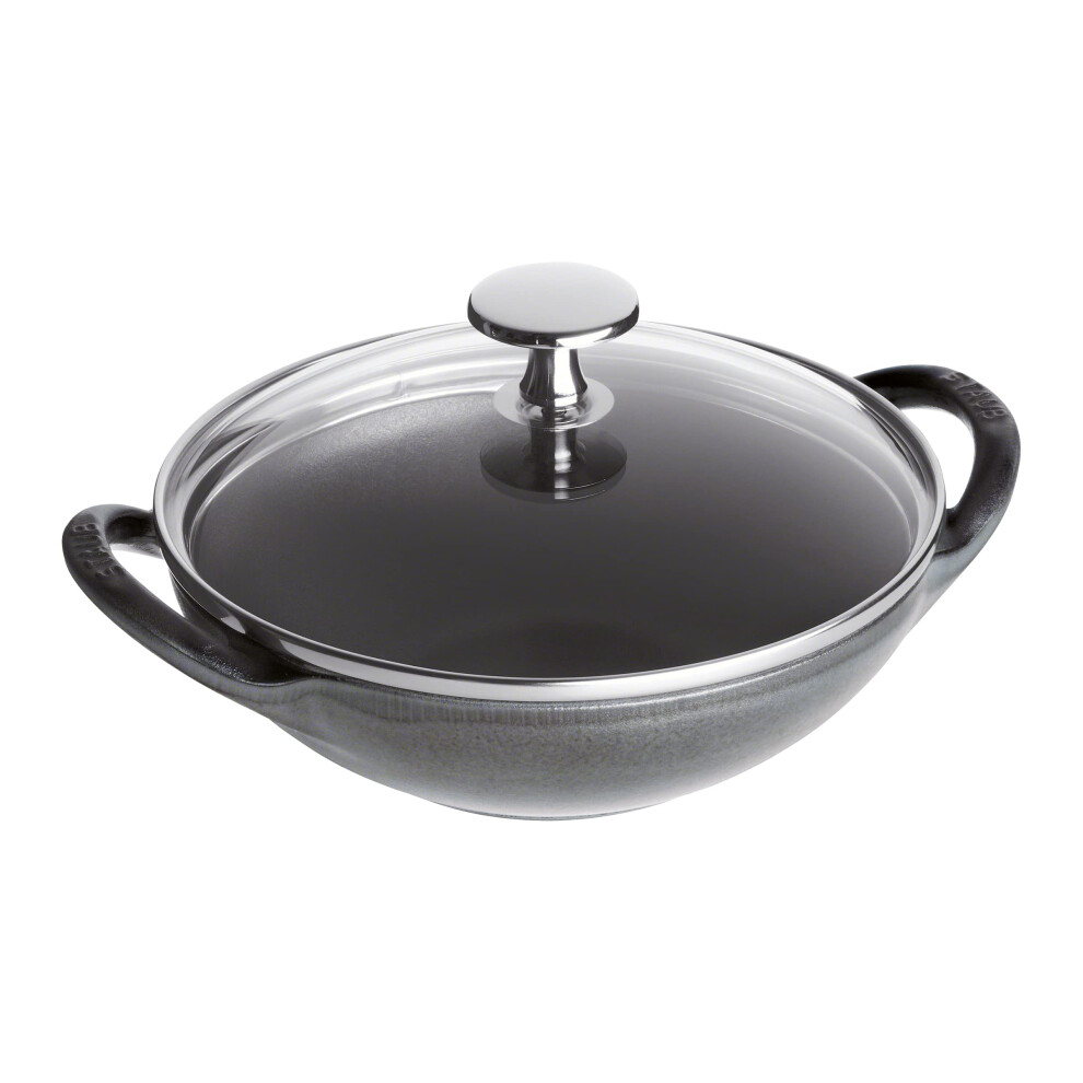 STAUB Baby Wok  0.5-Qt  Graphite Gray