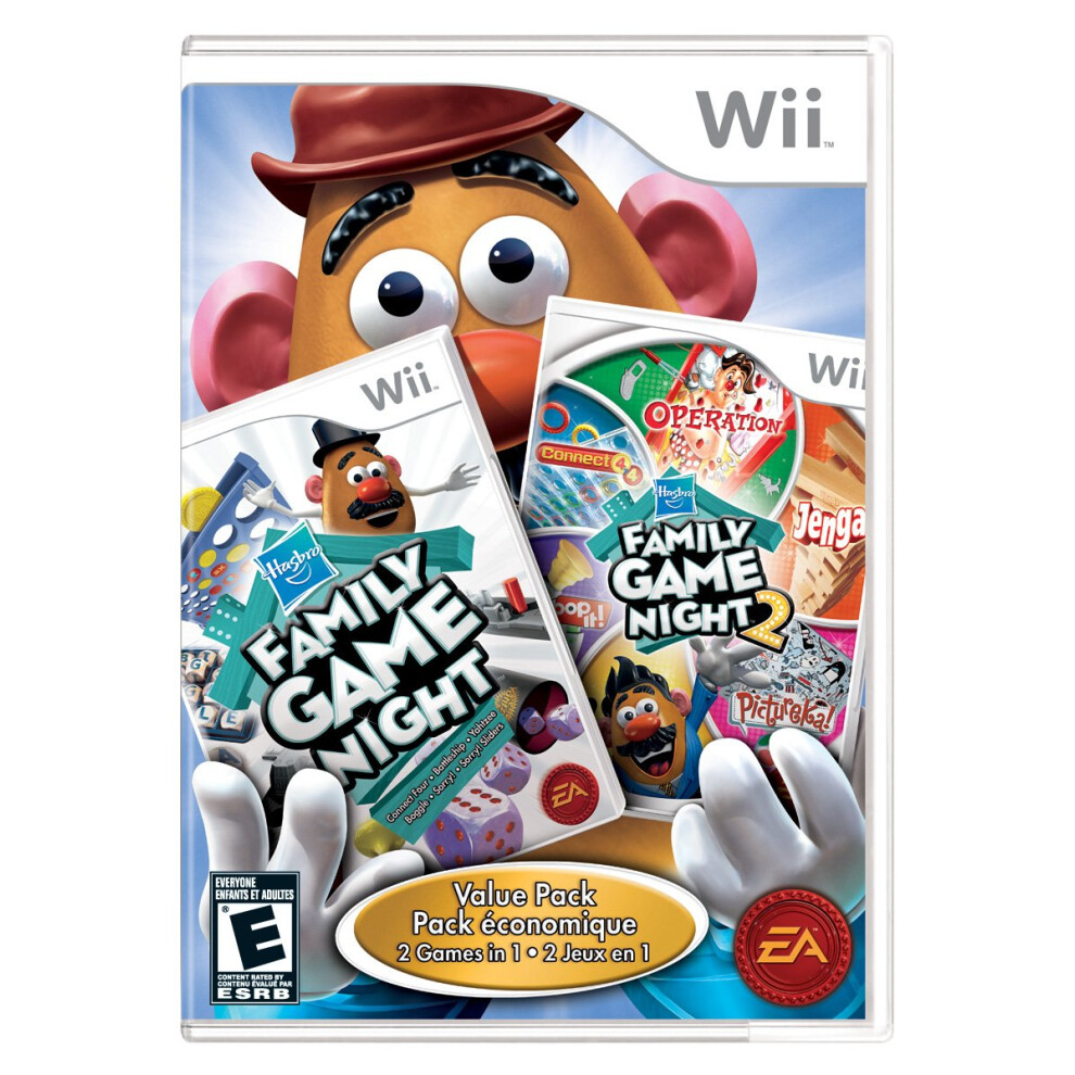 Hasbro Family Game Night 1 and 2 Bundle - Nintendo Wii