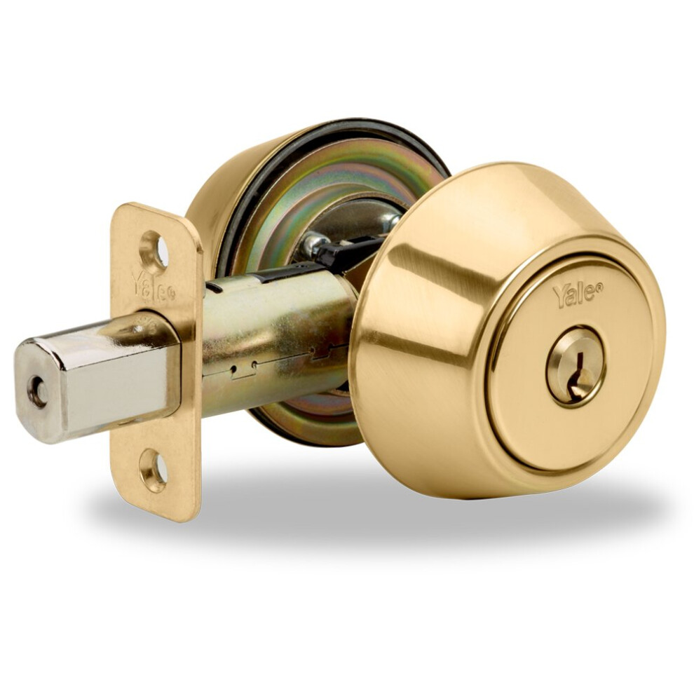 Yale YH Collection Deadbolt Double Cylinder in Polished Brass