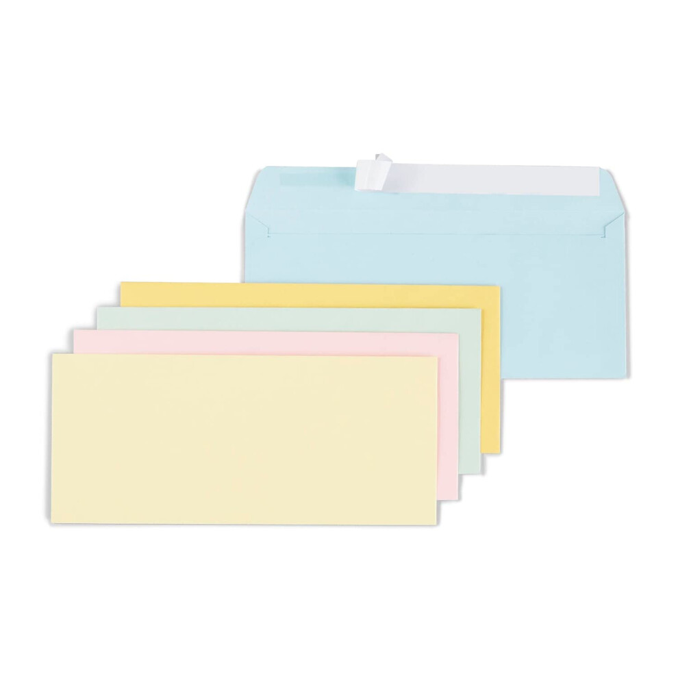 Staples 122726 EasyClose Pastel Color #10 Envelopes 4 1/8-Inch H x 9 1