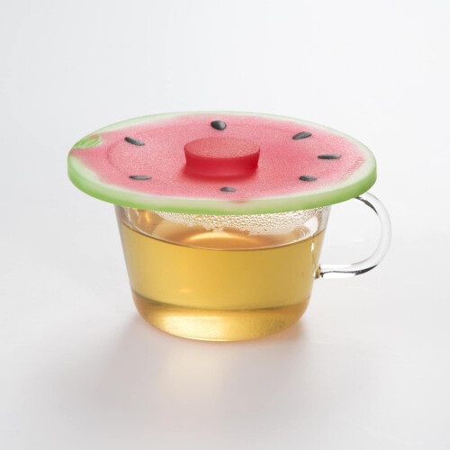 Charles Viancin Silikon Wassermelon Getränkedeckel Set 2 Stück, Pink 1