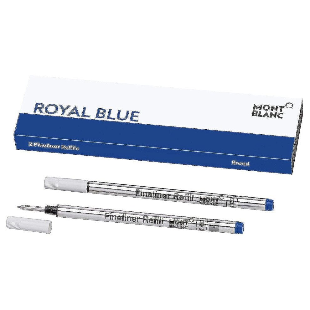 Montblanc Fineliner Refills (B) Royal Blue 124500 - Pen Refills for Fi