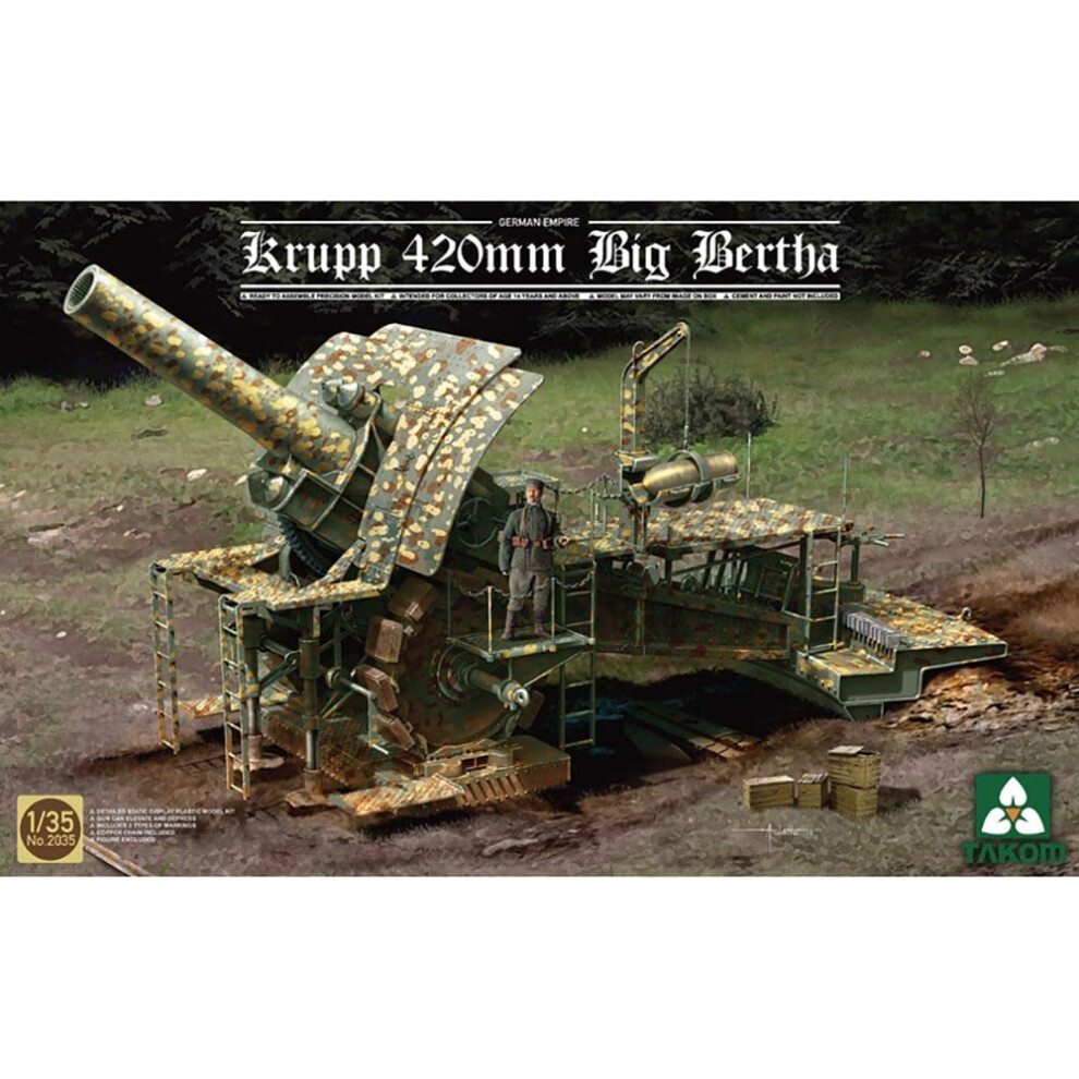 TAMIYA Takom 1/35 Krupp 420MM Big Bertha German Empire Model Kit