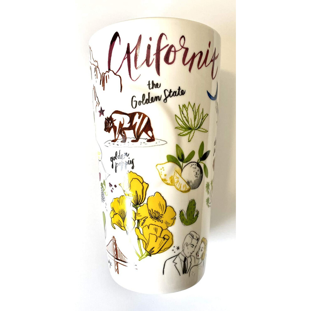 Starbucks California Double Walled Ceramic Coffee Tumbler - 12 oz