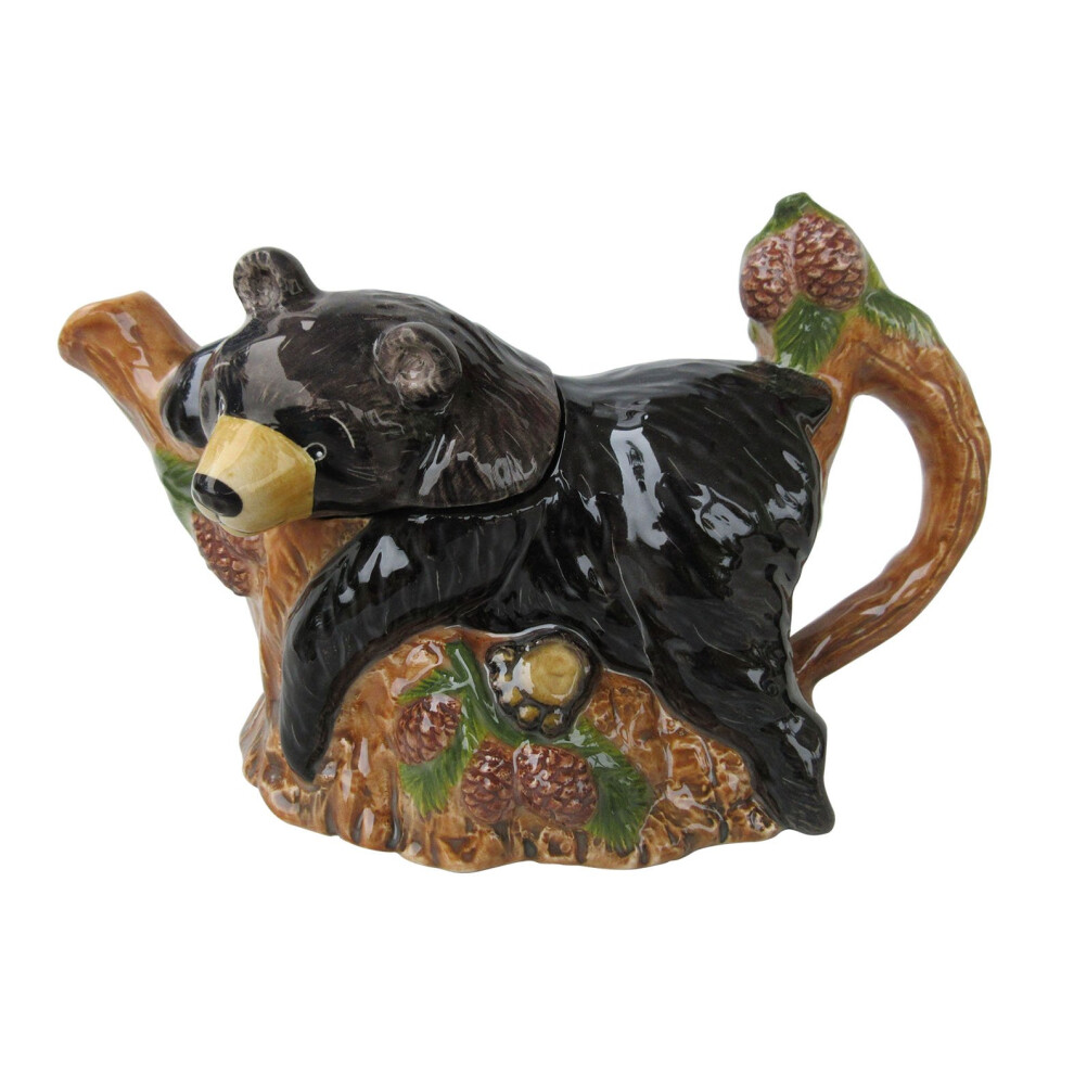 Blue Sky Ceramic Black Bear Teapot