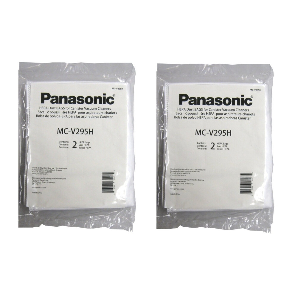 Panasonic MC-V295H Type C-19 Canister HEPA Vacuum Bag  Pack of 4