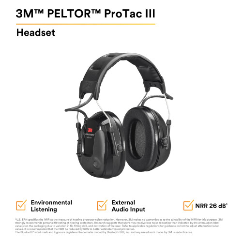 3M 3M PELTOR ProTac III Headset Black Headband 1