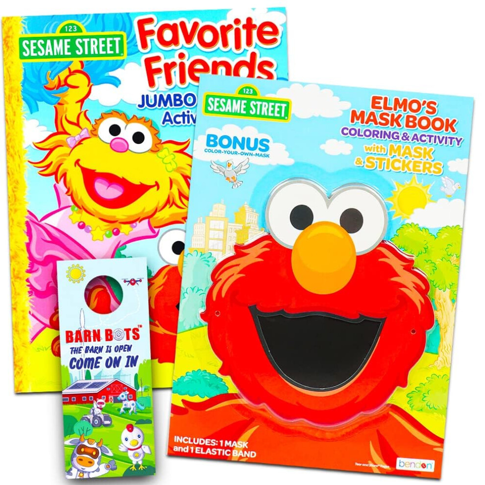 Sesame Street Coloring Book Set (2 Books - Elmo and Cookie Monster)