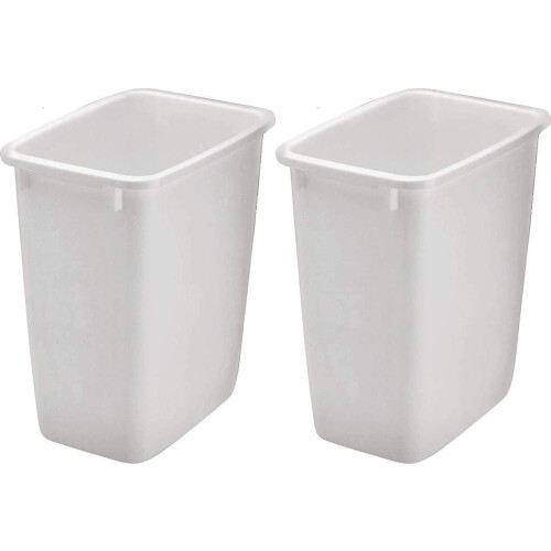 Rubbermaid 2806TP-WHT Corbeille à déchets ouverte 36QT, Blanche (Pack de 2)