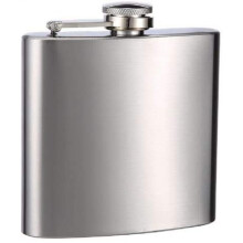 Hip Flask Holding 6 oz - Pocket Size Stainless Steel Rustproof Scre