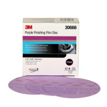 Discos Abrasivos 3M Hookit Púrpura 260L, 6 Pulgadas, P2000 [50 discos por caja]