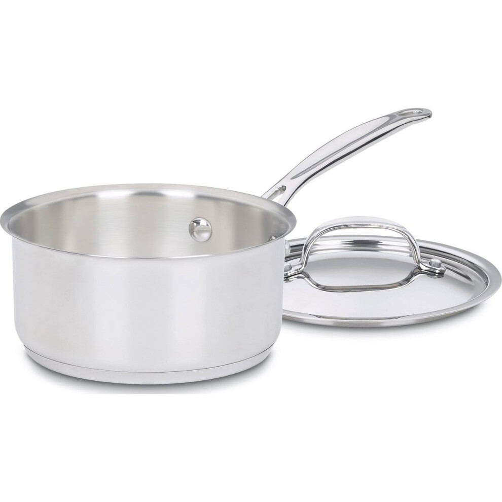 Cuisinart 1 Quart Saucepan w/Cover  Chef's Classic Stainless Steel Coo