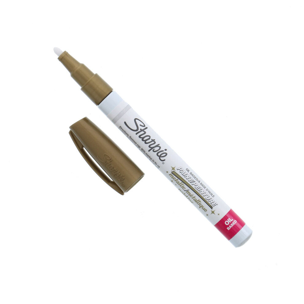 SHARPIE Oil-Based Paint Marker  Fine Point  Metallic Gold  1 Count - G