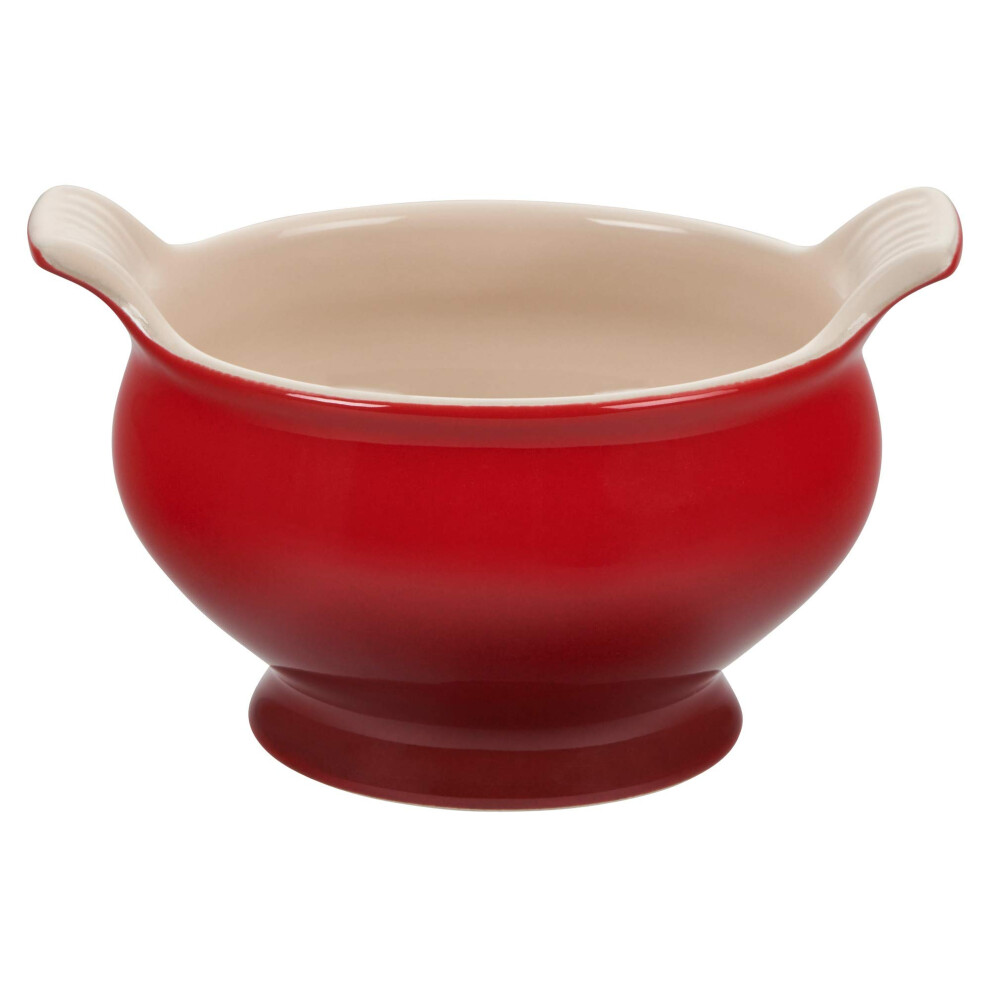 Le Creuset Stoneware Heritage Soup Bowl  20 oz.  Cerise