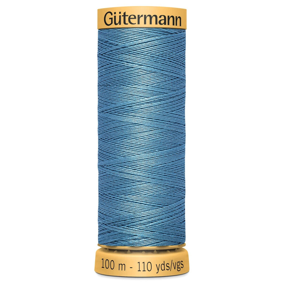 Gutermann Natural Cotton Thread 110 Yards-Medium Blue Sky